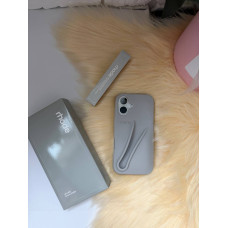 Серый чехол rhode без блеска для губ на iPhone 16 в сером цвете